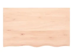 Prateleira de parede 100x60x(2-4)cm carvalho maciço não tratado PT807244^ Prateleira
