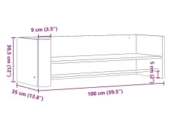 Prateleira|vidaxl Prateleira de parede 100x35x30,5cm deriv. madeira cinza cimento Cinzento