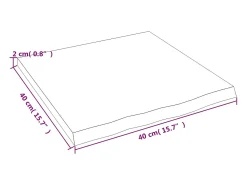 Outlet Prateleira de parede 40x40x2cm carvalho tratado -escuro PT384730 Castanho