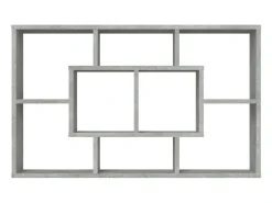 Prateleira| Prateleira de parede 85x16x52,5cm derivados de madeira PT862851 Cinzento
