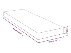 Prateleira| Prateleira de parede 60x20x4cm bambu PT991211 Castanho