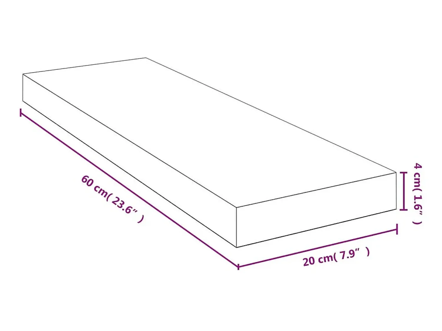 Prateleira| Prateleira de parede 60x20x4cm bambu PT991211 Castanho