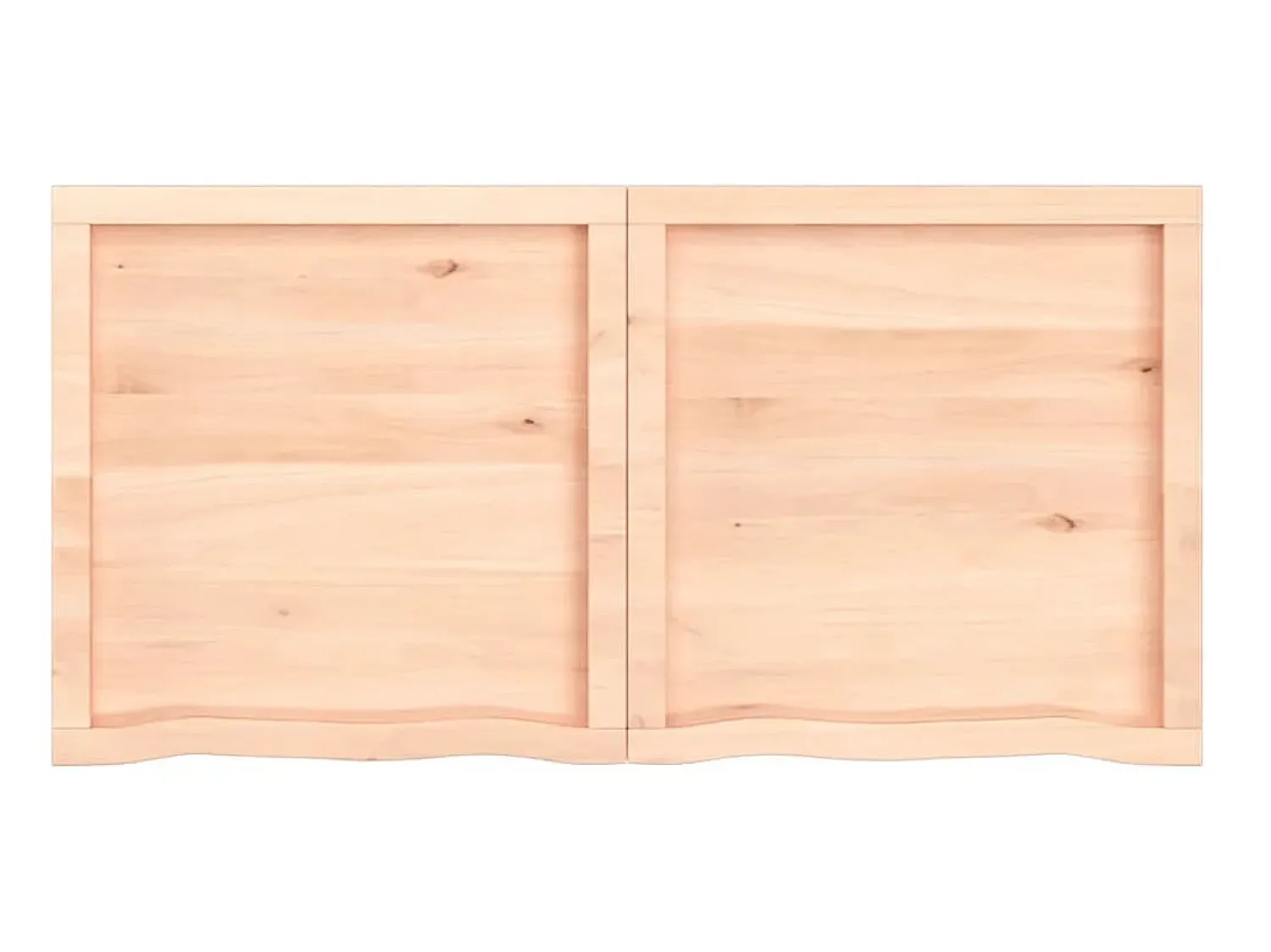 New Prateleira de parede 120x60x(2-6)cm carvalho maciço não tratado PT657933 Castanho