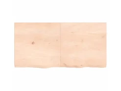 New Prateleira de parede 120x60x(2-6)cm carvalho maciço não tratado PT657933 Castanho