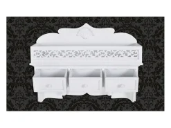 Best Prateleira de parede/cabide com 3 gavetas 2 ganchos PT652062 Branco