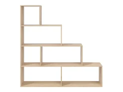 Loungitude Prateleira de sala de estar Klum com 10 compartimentos em carvalho canadense, 145x145x29 cm^ Prateleira