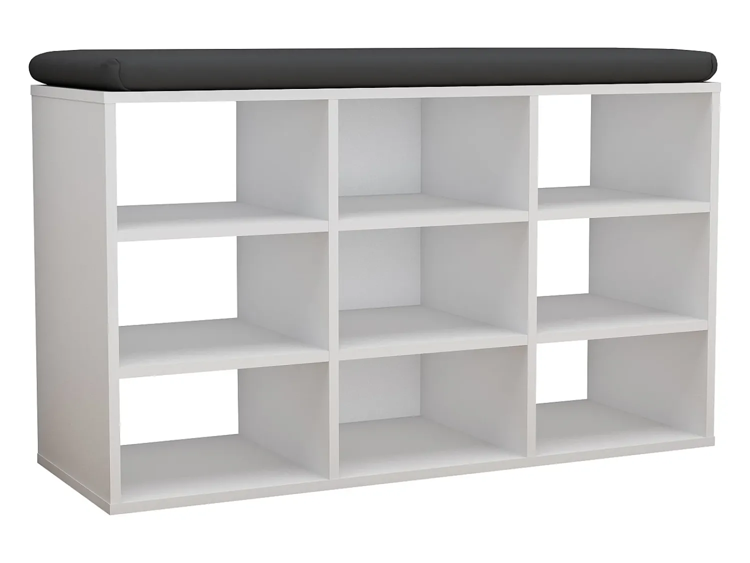 Móvel De Arrumação|Sapateira|VCM Prateleira de sapato de madeira | Dimensões aprox. A. 50 x L. 80 x P. 30 cm | Sapatilhas com 9 compartimentos | Armário para sapatos - Hinsol XS (Branco) Multicor