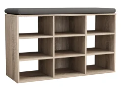 Móvel De Arrumação|Sapateira*VCM Prateleira de sapato de madeira | Dimensões aprox. A. 50 x L. 80 x P. 30 cm | Sapato com 9 compartimentos | Móvel para sapato - Hinsol XS (Sonoma oak) Multicor