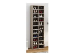 VCM Prateleira de sapato de madeira | Dimensões aprox. A. 183 x L. 52 x P. 30 cm | Sapato com 22 compartimentos | Gabinete de sapato - Hinsol XL (Sonoma oak)^ Móvel De Arrumação|Sapateira