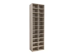 VCM Prateleira de sapato de madeira | Dimensões aprox. A. 183 x L. 52 x P. 30 cm | Sapato com 22 compartimentos | Gabinete de sapato - Hinsol XL (Sonoma oak)^ Móvel De Arrumação|Sapateira