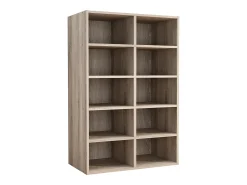 VCM Prateleira de sapato de madeira | Dimensões aprox. A. 84 x L. 55 x P. 30 cm | Sapato cômoda com 10 compartimentos | Armário de sapato - Hinsol M (Sonoma oak)^ Móvel De Arrumação|Sapateira