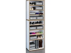 Best VCM Prateleira de sapatos Salia A. 183 x L. 60 x P. 33 cm Branco