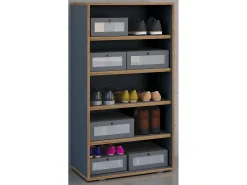 Móvel De Arrumação|Sapateira|VCM Prateleira de sapatos Salia Antracite A. 110 x L. 60 x P. 33 cm Preto