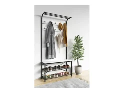 VCM Prateleira de sapatos | Dimensões aprox. A. 190 x L. 90 x P. 30 cm | Cremalheira em estilo industrial | Roupeiro - Taliro (Branco)^ Móvel De Arrumação|Sapateira