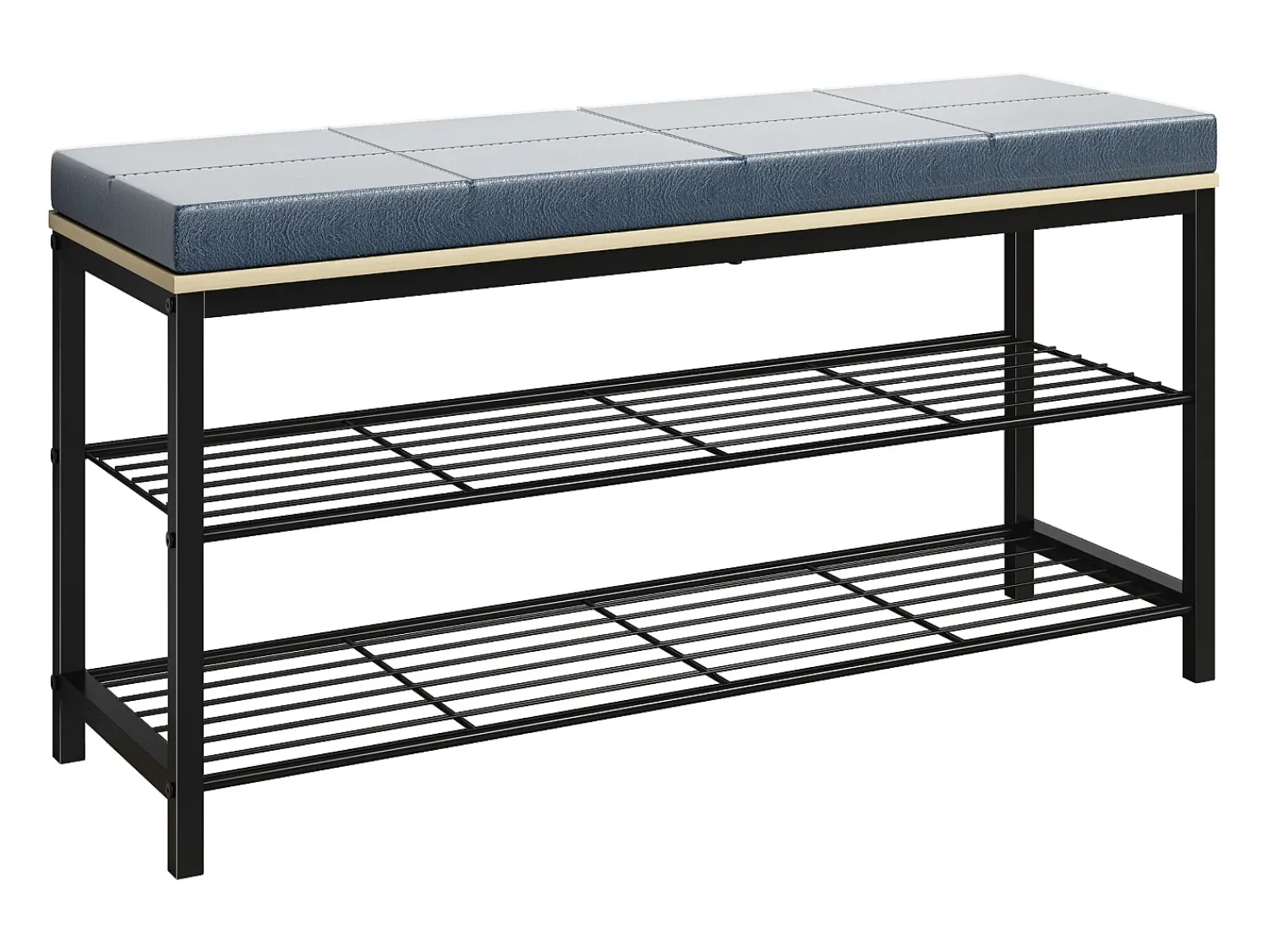 Móvel De Arrumação|Sapateira|VCM Prateleira de sapatos | Dimensões aprox. A. 48 x L. 90 x P. 30 cm | Assento em design de estilo industrial | Banco de sapatos - Taliro (carvalho mel) Multicor
