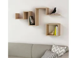 Prateleira|Dmora Prateleira Dhenriqu, Prateleira, Prateleira de parede, Prateleiras multiusos, 116x20h45 cm, Carvalho Castanho