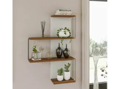 Hot Dmora Prateleira Dmannocc, Prateleira, Prateleira de parede, Prateleiras multiusos, 64x19h96 cm, Carvalho e Branco Castanho