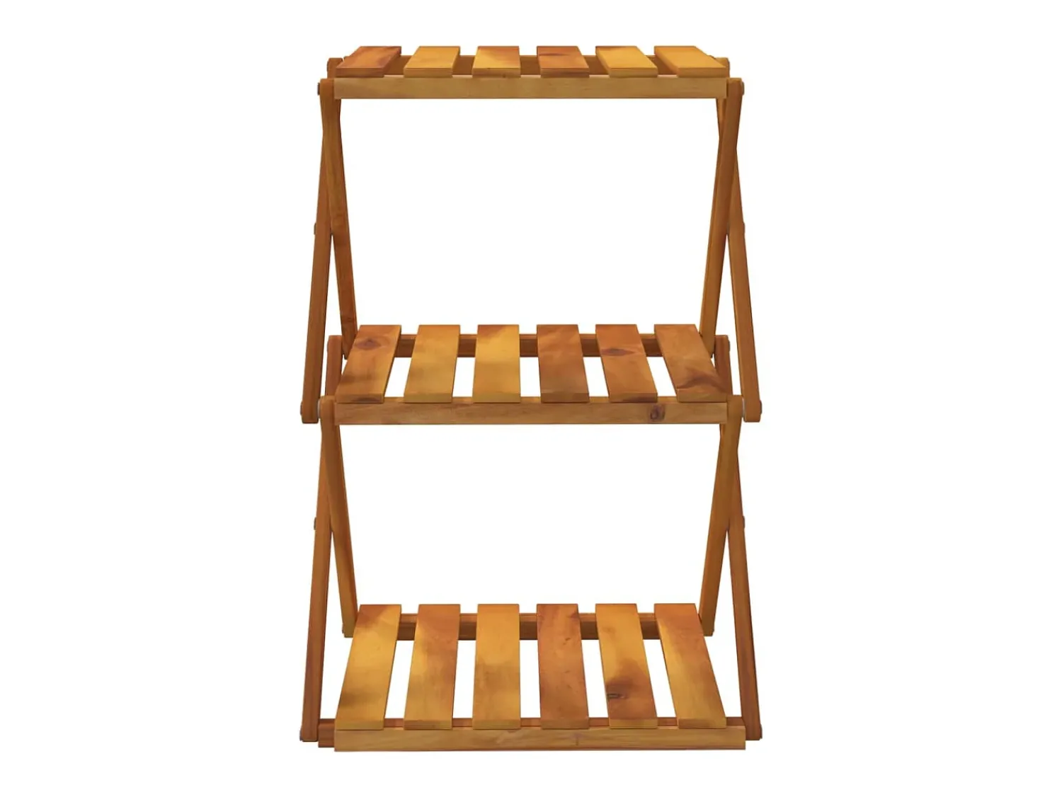 Prateleira dobrável 3 níveis 43x31x63 cm acácia maciça PT922427^ Prateleira