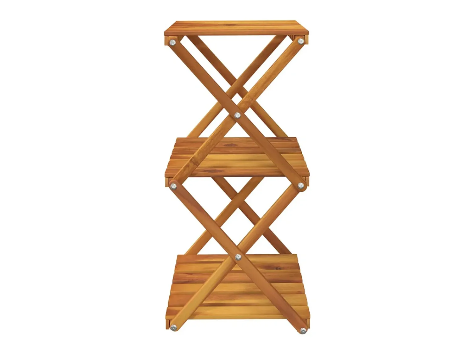 Prateleira dobrável 3 níveis 43x31x63 cm acácia maciça PT922427^ Prateleira