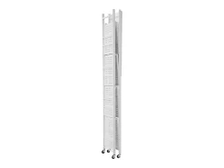 Prateleira| Prateleira Dobrável SucceBuy Móvel, 5 Níveis, Prateleira Dobrável com Rodas, 81x36x183 cm, Metal Resistente, Carga Estática 340 kg Dinâmica 90,7 kg Branco
