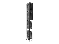 Prateleira Dobrável SucceBuy Móvel, 5 Níveis, Prateleira Dobrável com Rodas, 71x38x163 cm, Metal Resistente, Carga Estática 340 kg Dinâmica 90,7 kg^ Prateleira