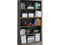 Sale VCM Prateleira e estante de escritório Salia Antracite L. 100 x A. 183 x P. 33 cm Multicor