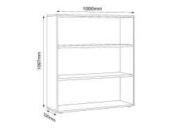 VCM Prateleira e estante de escritório Salia Antracite A. 110 x L. 100 x P. 32 cm^ Prateleira