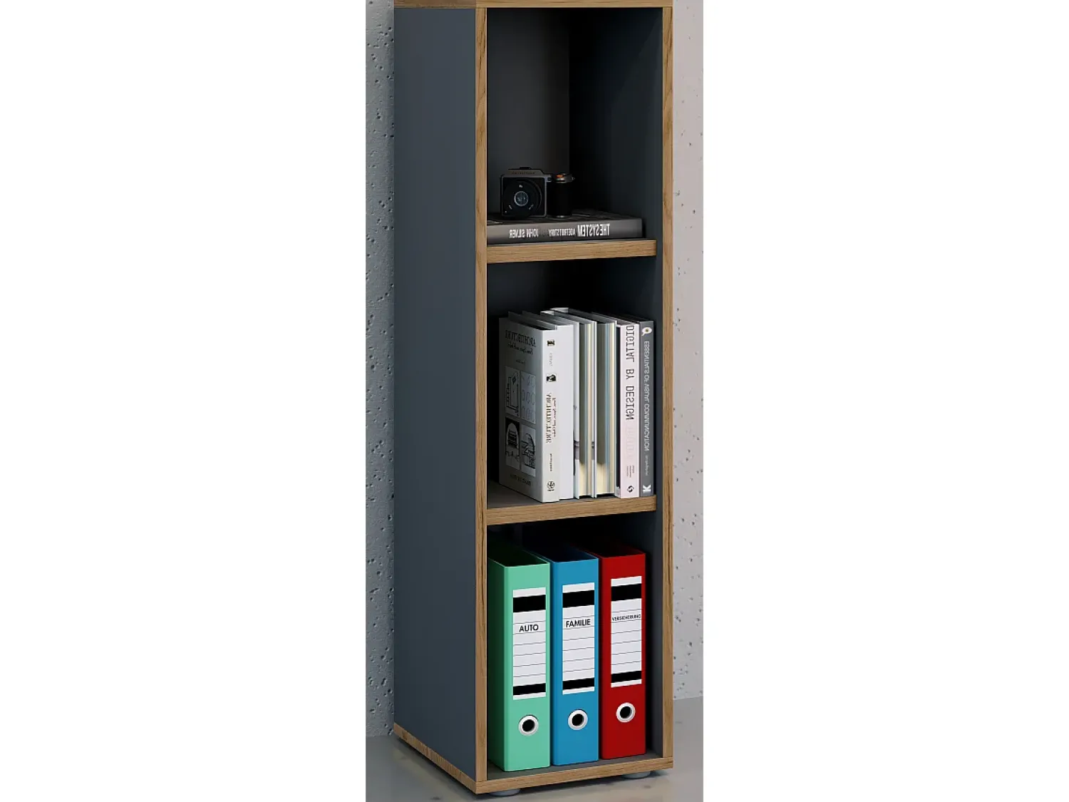 Prateleira|VCM Prateleira e estante de escritório Salia Antracite A. 110 x L. 30 x P. 32 cm Multicor