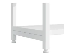Prateleira*Hauss Spole Prateleira em aço e MDF de 160 x 30 x 180 cm - Design retangular e arqueado - Branca Branco