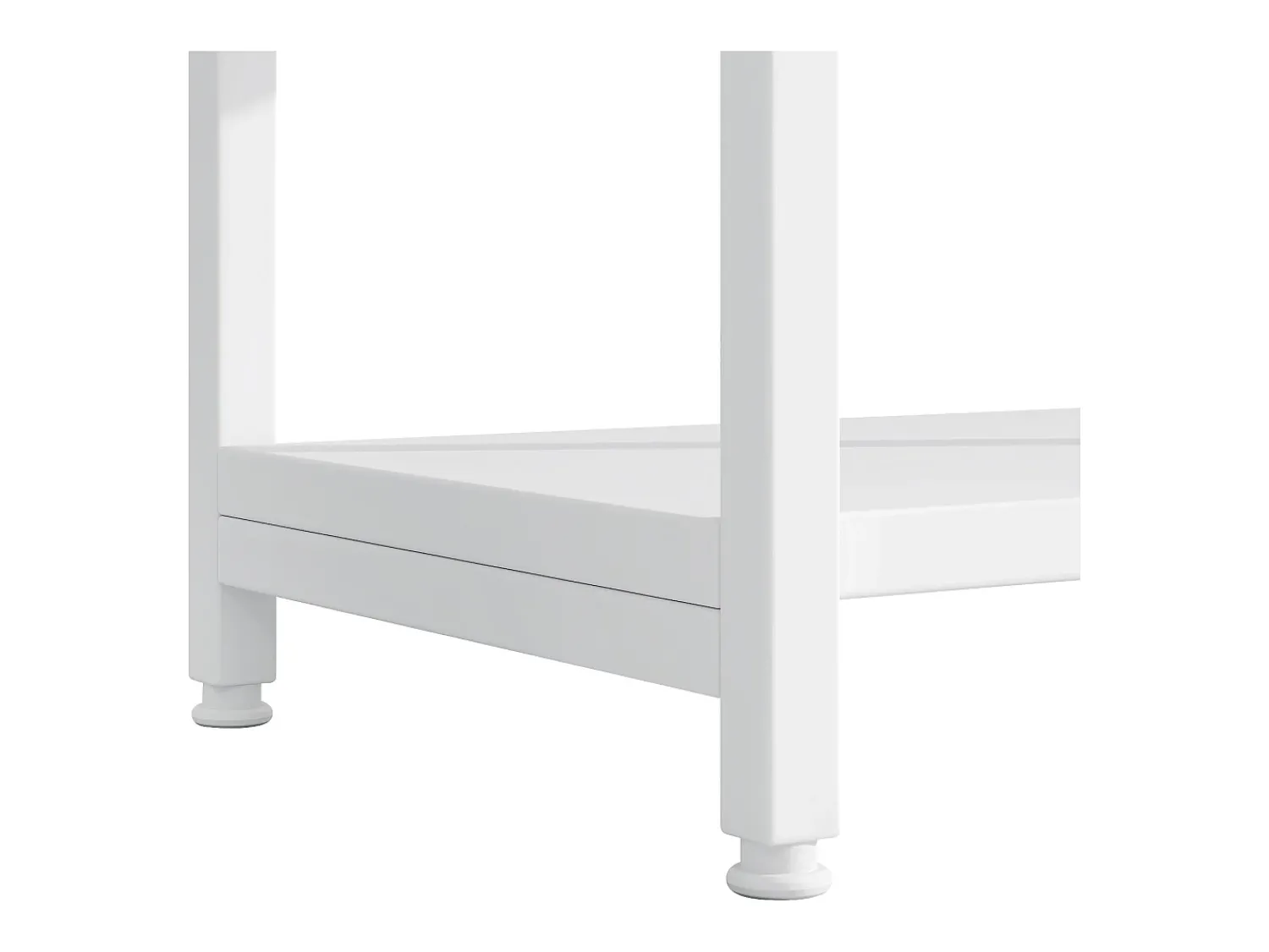 Prateleira*Hauss Spole Prateleira em aço e MDF de 160 x 30 x 180 cm - Design retangular e arqueado - Branca Branco
