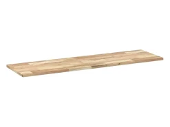 Prateleira flutuante 2pcs 140x40x2cm acácia maciça não tratada PT697546^ Prateleira
