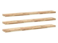 Prateleira| Prateleira flutuante 3pcs 160x20x4cm acácia maciça não tratada PT629783 Castanho