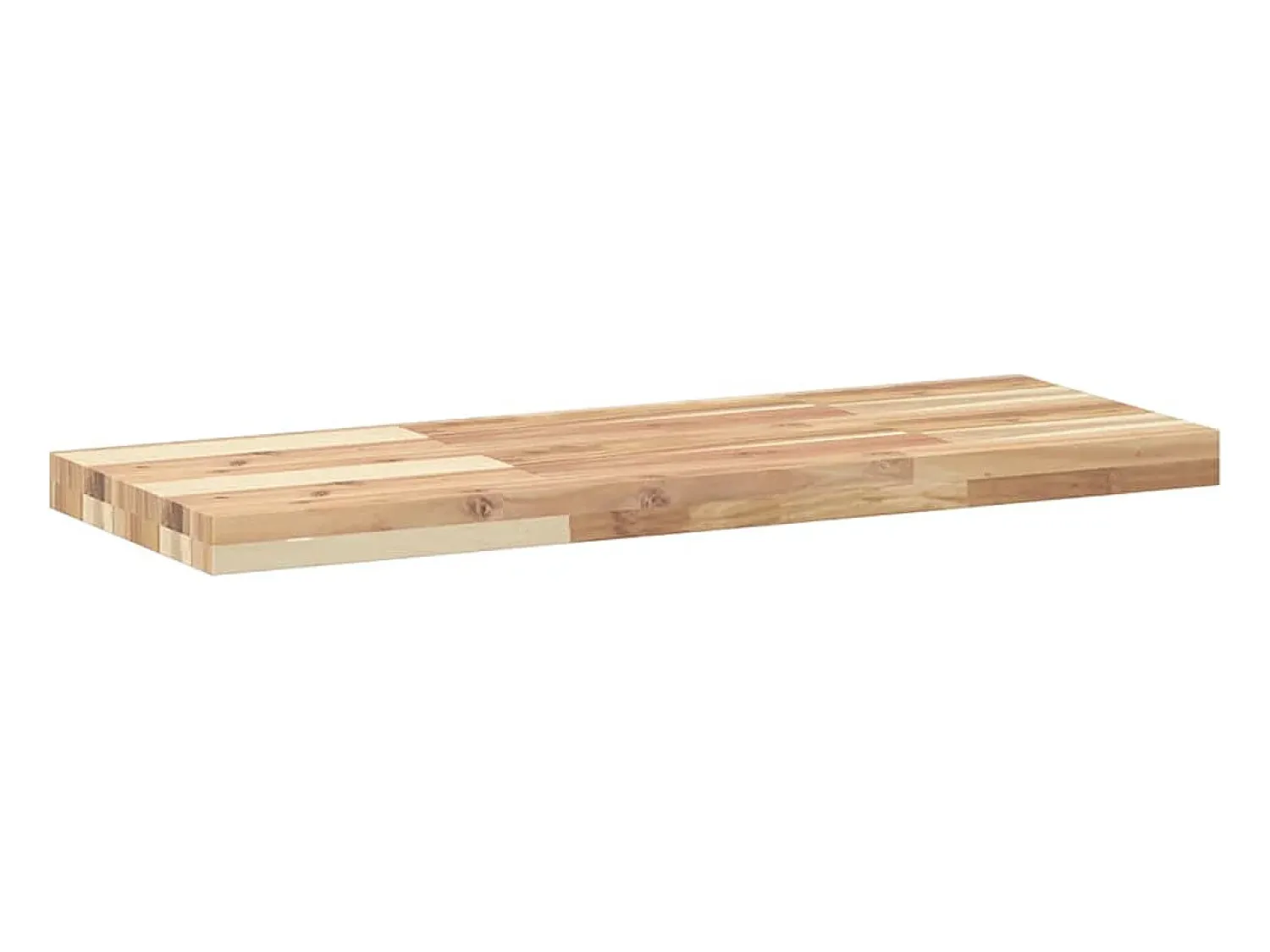 Prateleira flutuante 2pcs 100x30x4cm acácia maciça não tratada PT151589^ Prateleira