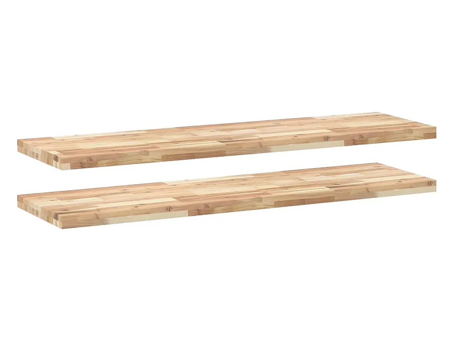 Prateleira flutuante 2pcs 160x40x4 cm acácia maciça não tratada PT233140^ Prateleira