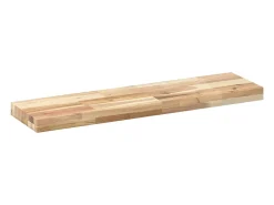 Prateleira* Prateleira flutuante 2pcs 100x20x4cm acácia maciça não tratada PT617912 Castanho
