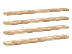 Prateleira* Prateleira flutuante 4pcs 120x20x4cm acácia maciça não tratada PT821411 Castanho