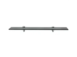 New Prateleira flutuante vidro 60x10 cm 8 mm PT909085 Preto