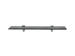 Prateleira| Prateleira flutuante vidro 50x20 cm 8 mm PT927019 Preto