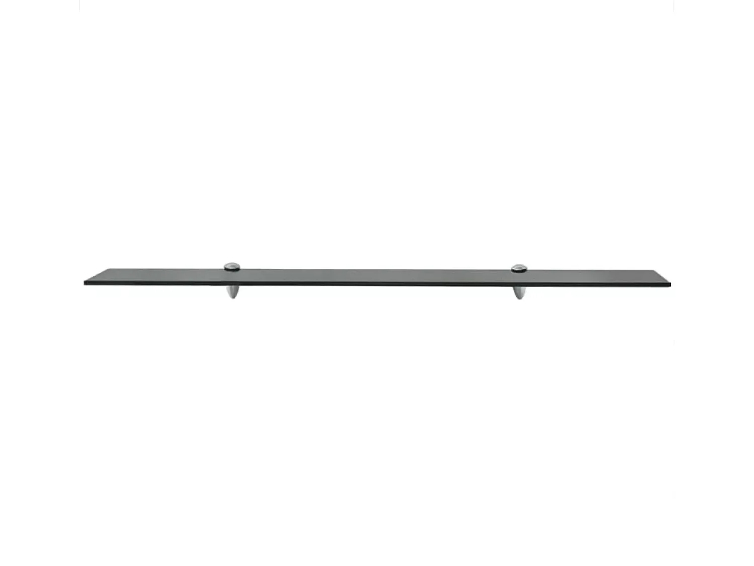 Prateleira flutuante vidro 100x10 cm 8 mm PT548101 Preto