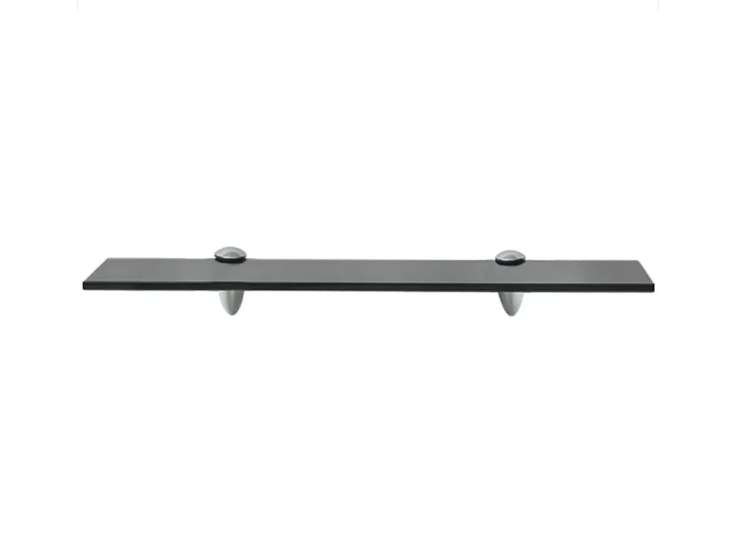 Prateleira| Prateleira flutuante vidro 50x10 cm 8 mm PT607706 Preto