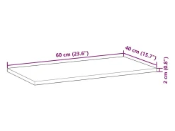 vidaxl Prateleira flutuante 60x40x2 cm acácia maciça acabamento a óleo Castanho