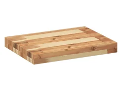Prateleira flutuante 60x30x4 cm acácia maciça acabamento a óleo PT518322^ Prateleira