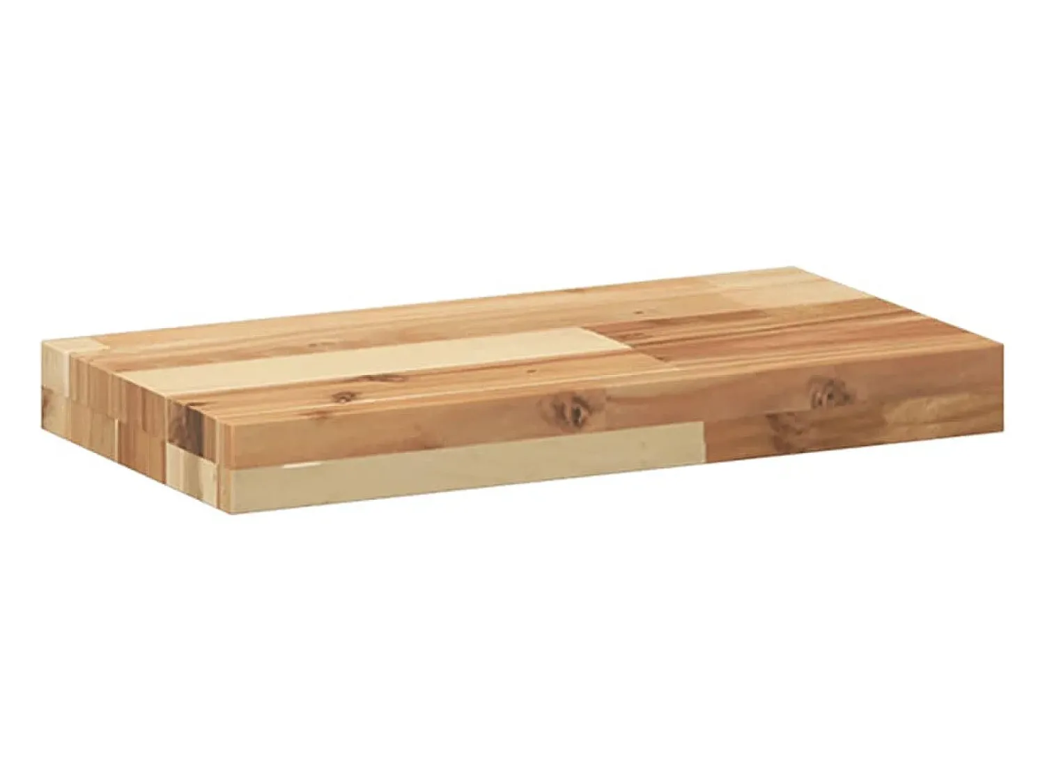 Prateleira* Prateleira flutuante 60x20x4 cm acácia maciça acabamento a óleo PT192090 Castanho