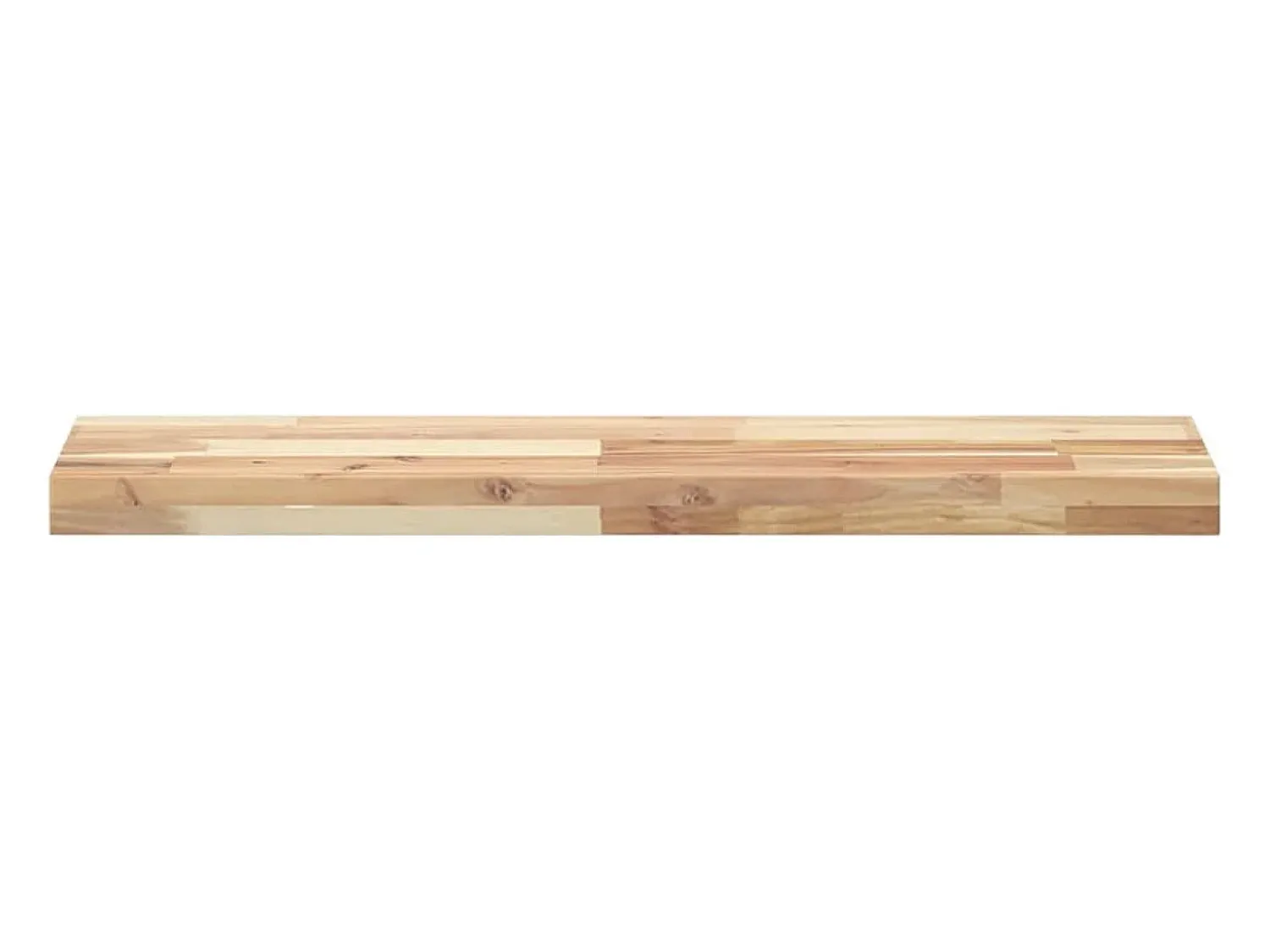 Prateleira| Prateleira flutuante 80x20x4 cm acácia maciça não tratada PT775089 Castanho