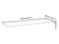 vidaxl Prateleira flutuante 140x40x2cm acácia maciça acabamento a óleo^ Prateleira
