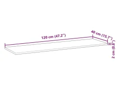 vidaxl Prateleira flutuante 120x40x2cm acácia maciça acabamento a óleo^ Prateleira