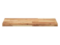 Prateleira| Prateleira flutuante 160x40x4cm acácia maciça acabamento a óleo PT346155 Castanho