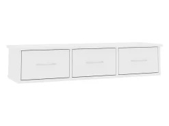 vidaxl Prateleira gavetas p/ parede 88x26x18,5cm deriv. madeira^ Prateleira