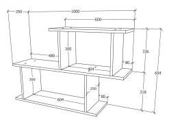 Prateleira* Prateleira haaus Rico V2, , C 100 x L 25 x A 65 cm Branco