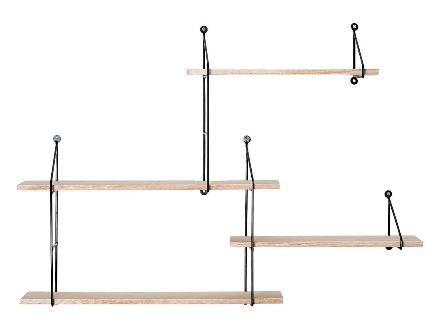 Prateleira* Prateleira Harlem, Castanho, 17,5x99x62 cm, Kendra Home Preto